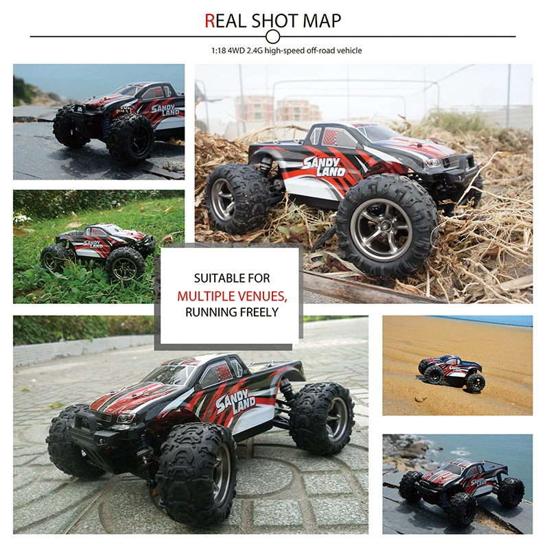 Новый 1:18 40 км/ч Радиоуправляемый автомобиль с дистанционным управлением 2 4 ГГц 4WD