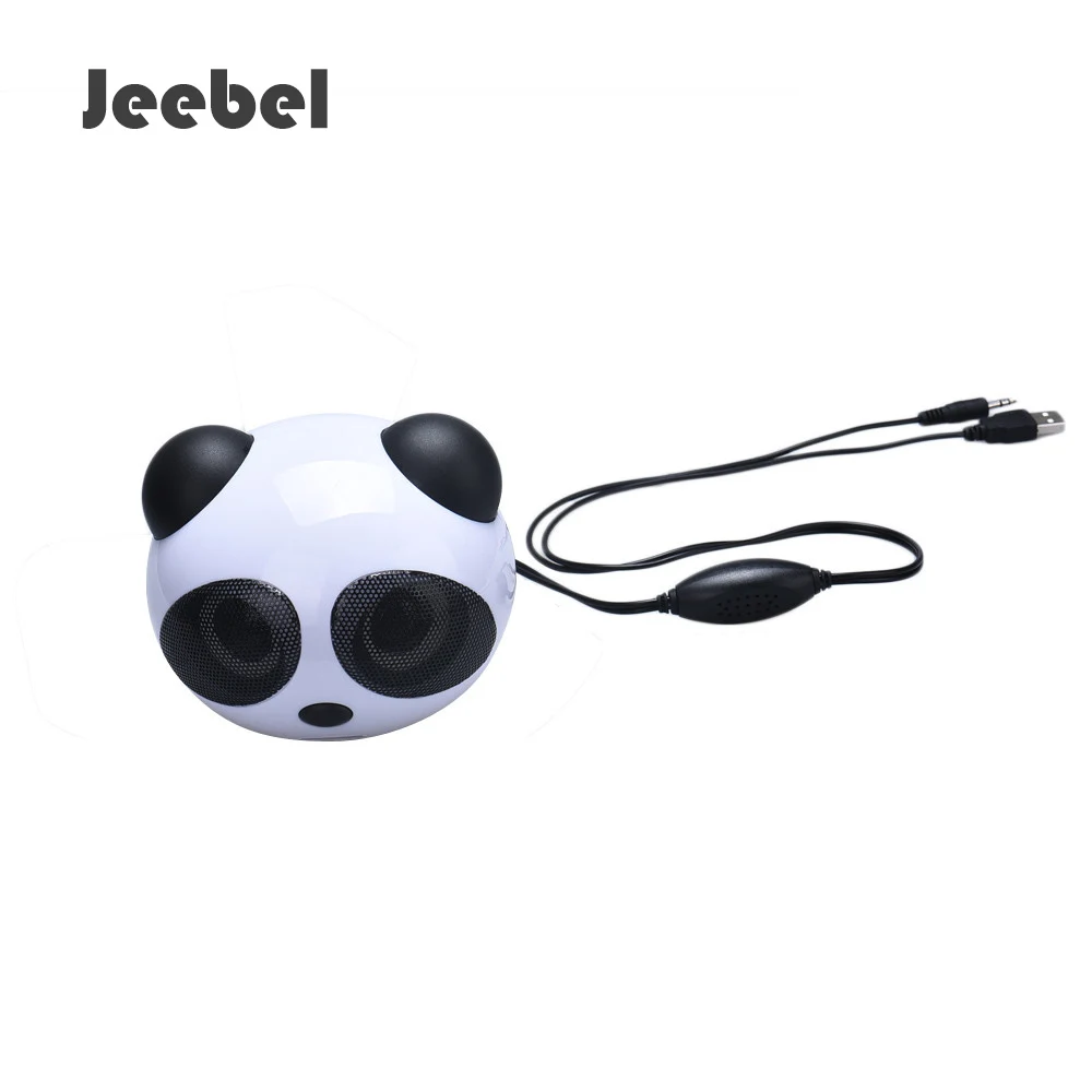 

Jeebel Mini Portable Speaker Panda Subwoofer Speakers Music Player Computer Desktop Loudspeaker Panda Carton Cute USB Speaker