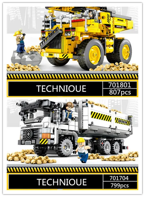 

Sembo SD701801/701704 Technic series City Truck Engineering vehicle Loade building blocks set education model Compatible