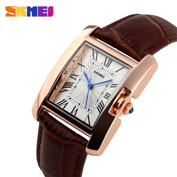 

Women Quartz Watches Top Luxury Fashion Casual Watch Leather Strap Rose Gold Lady Dress Montre Girls reloj mujer 2019 SKMEI
