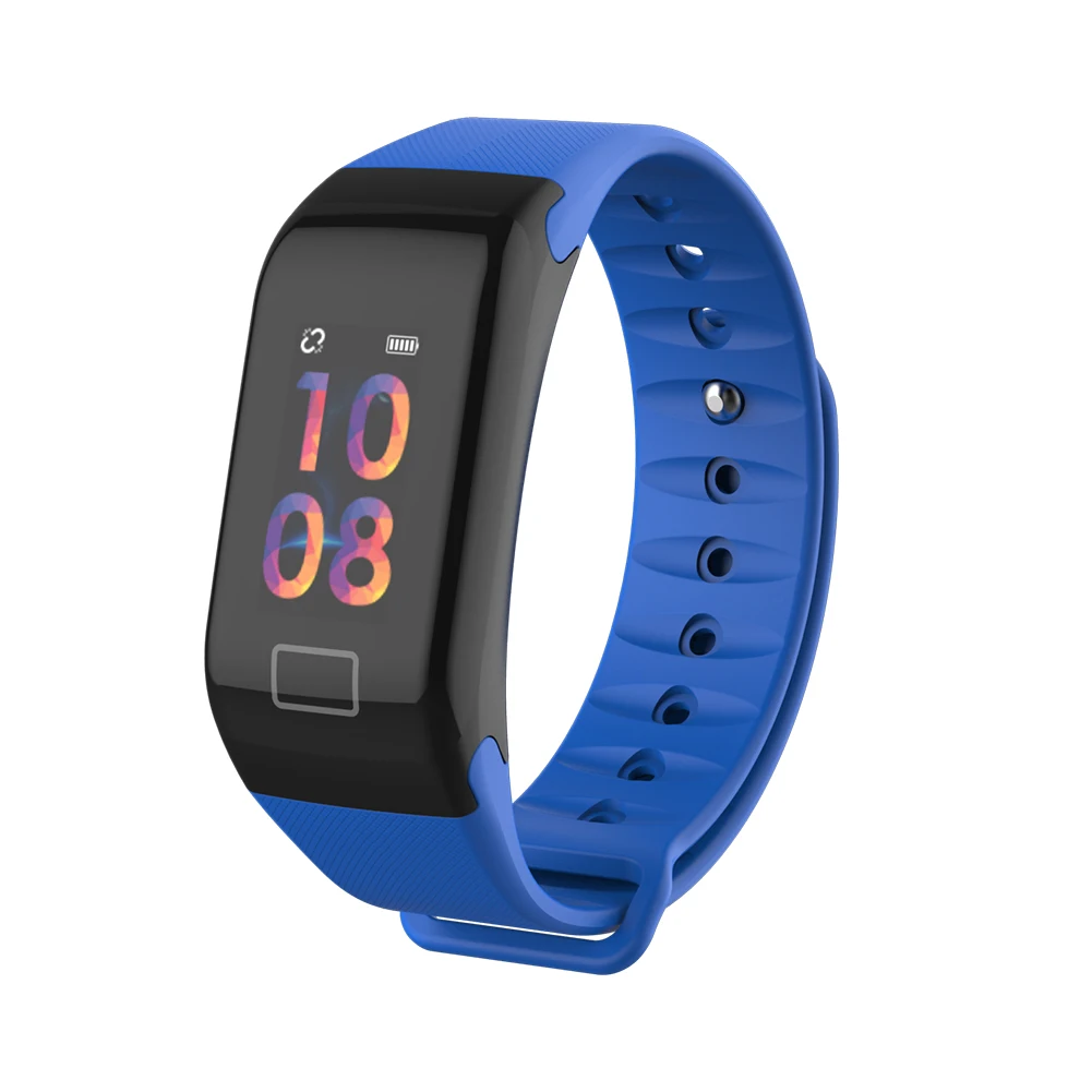 Смарт-часы фитнес-трекер Браслет трекер сна шаг монитор частоты сердечных сокращений Браслет совместим с IOS Android - Цвет: Синий