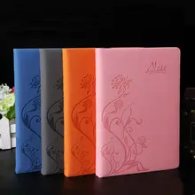 Творческий тиснением цветочным офисные бизнес a5 Искусственная кожа для дневника, списка дел ежедневник ноутбуков ежедневник блокнот для зарисовок в твердом переплете 456