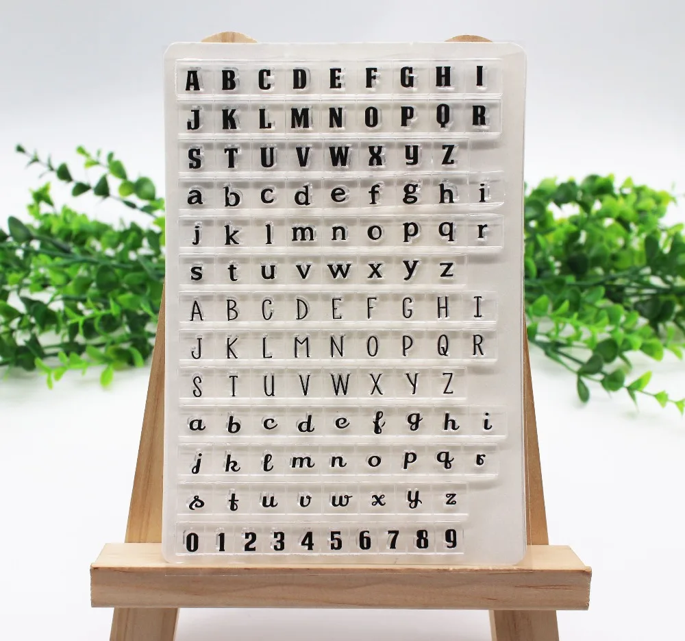 

Alphabet letters&months Transparent Clear Stamps for Scrapbooking DIY Seal Photo Album Decorative Embossing Folder Template