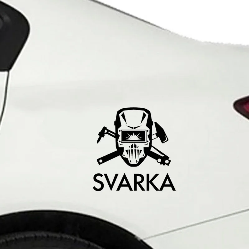 WELDERS SKULL CAR TRUCK DECAL STICKER WITH ALCOHOL PAD