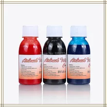 3 Bottles Golden Phoenix Temporary Airbrush Tattoo Ink For Body Art Paint Makeup Free Shipping