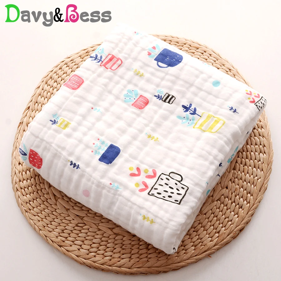 

6 Layers Cotton Muslin Swaddle Wrap Baby Blanket Newborn Blanket for Baby Swaddle Blanket Muslin Squares Diaper Baby Bath Quilt