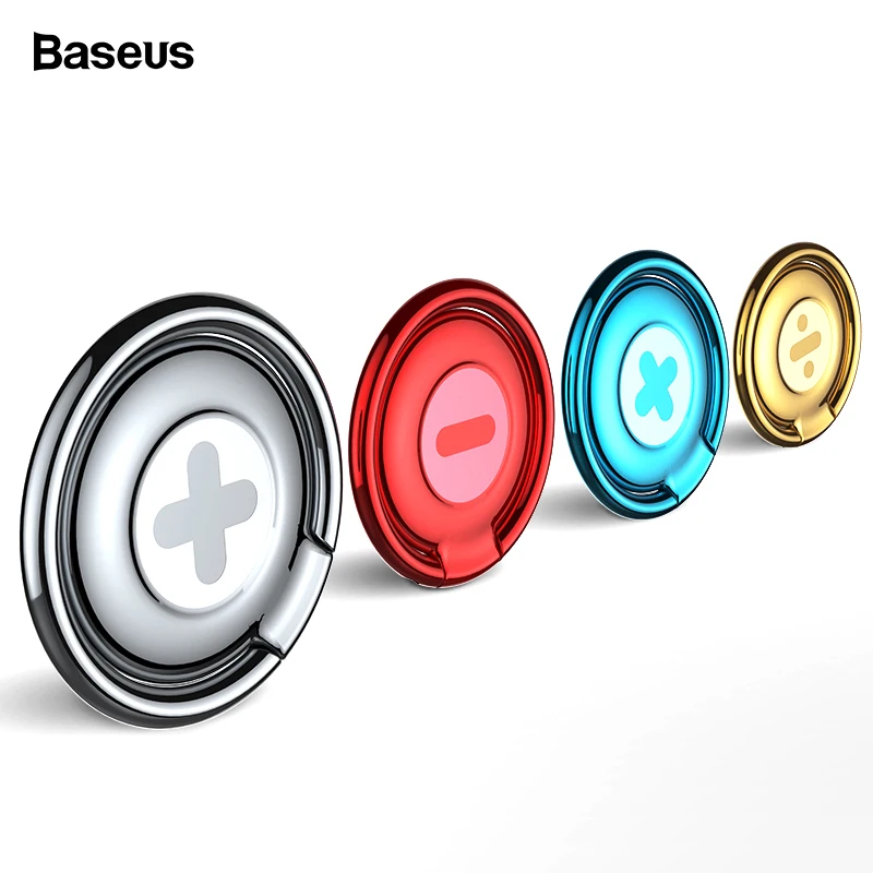 

Baseus Finger Ring Holder For iPhone XS Max X Samsung S9 Phone Ring Finger Holder Stand Support Cell Magnetic Car Phone Holder