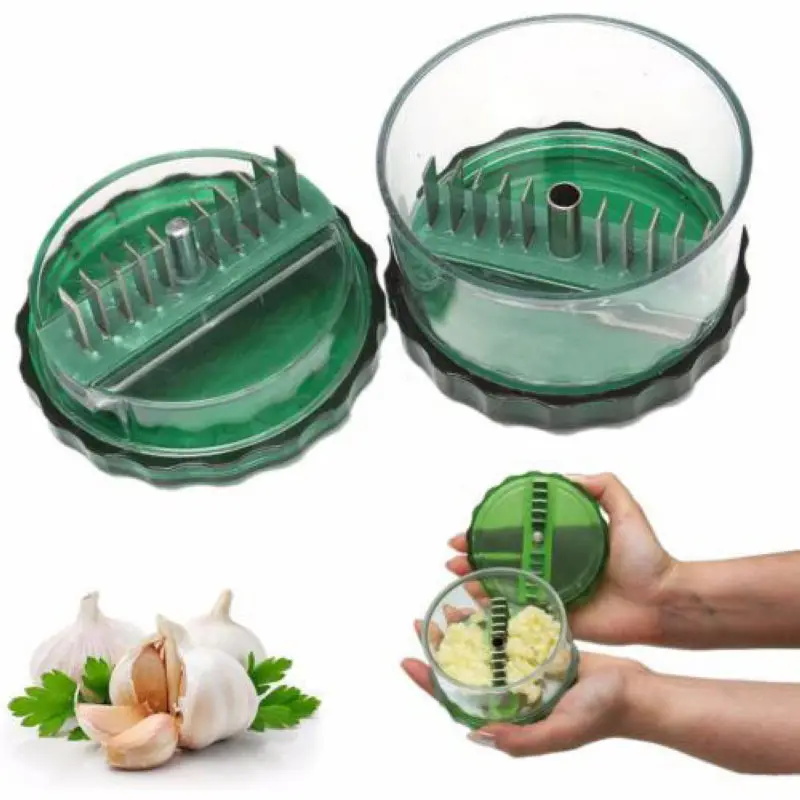 

Garlic Press Chopper Ginger Mincer Garlic Grater Mini Portable ABS Stainless Steel Garlic Press Chopper Slicer Hand Presser Grin