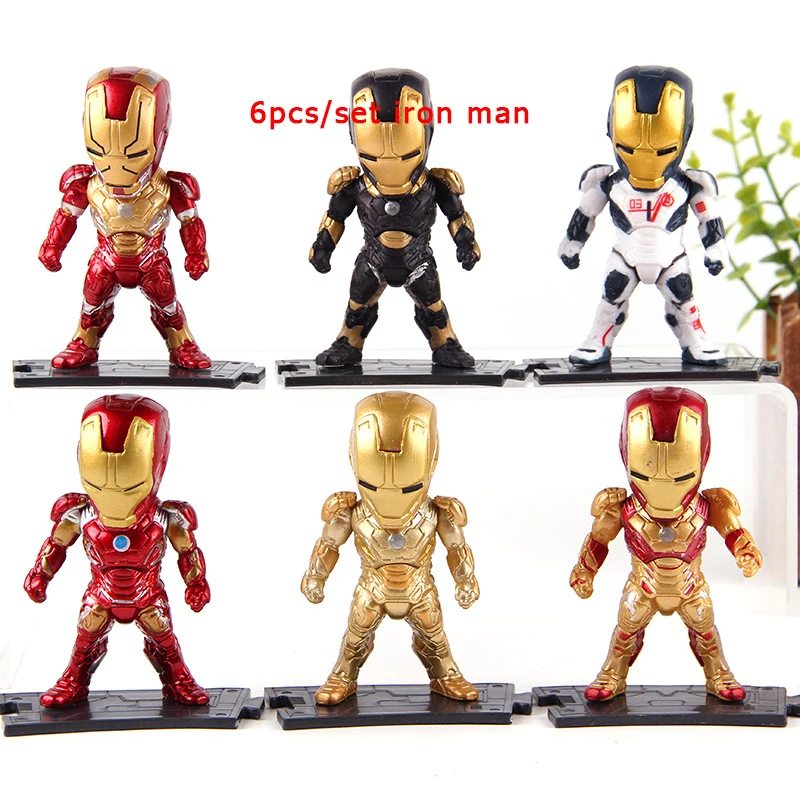 

6/7/8 pcs/set Action Figure Avengers Marvel Legends Iron Man Thanos Hulkbuster Tree Man PVC Action Figure Toy Collection Model