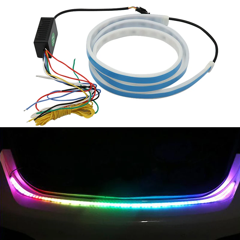3 цвета течет Тип DRL сундучок поворотники Задние огни Светодиодный ленты