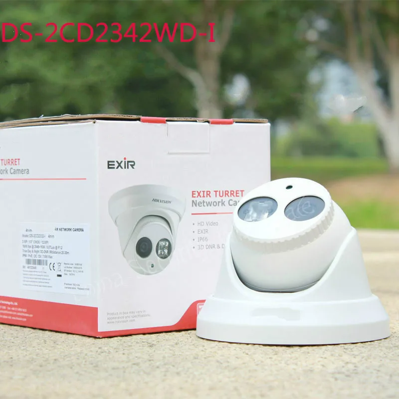  free shipping In stock English version of DS-2CD2342WD-I, 4MP WDR EXIR Turret Network Camera 