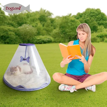 

Soft pet cave transparent dog cat Igloo house with removable cushion bed house mat sleep outdoor for dog cama para cachorro #FS
