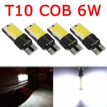 T10 W5W 194 168 6 Вт светодиодный ошибок COB Canbus бортовой светильник цоколь, лампы освещения лампы(белый