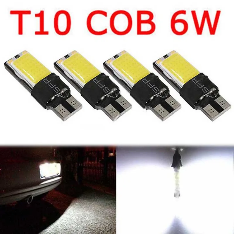

T10 W5W 194 168 6W LED Error Free COB Canbus Side Lamp Wedge Light Lamp Bulb (White)