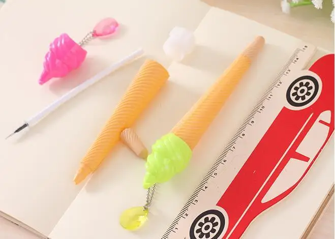 1 шт. канцелярские милые сладкое мороженое Стразы милые конфеты гелевые ручки офисные школьные принадлежности стильный подарок