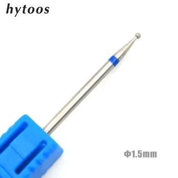 

HYTOOS 1.5mm Spherical Diamond Nail Drill Bit 3/32" Rotary Burr Cuticle Clean Manicure Cutters Nail Drill Accessories-D015D