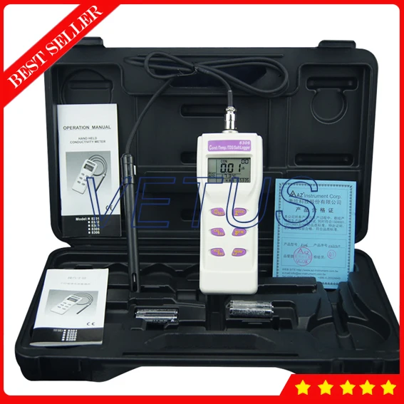 

AZ8306 Multi display Portable Conductivity Meter with digital Salt TDS Tester Salinometer Temperature Gauge
