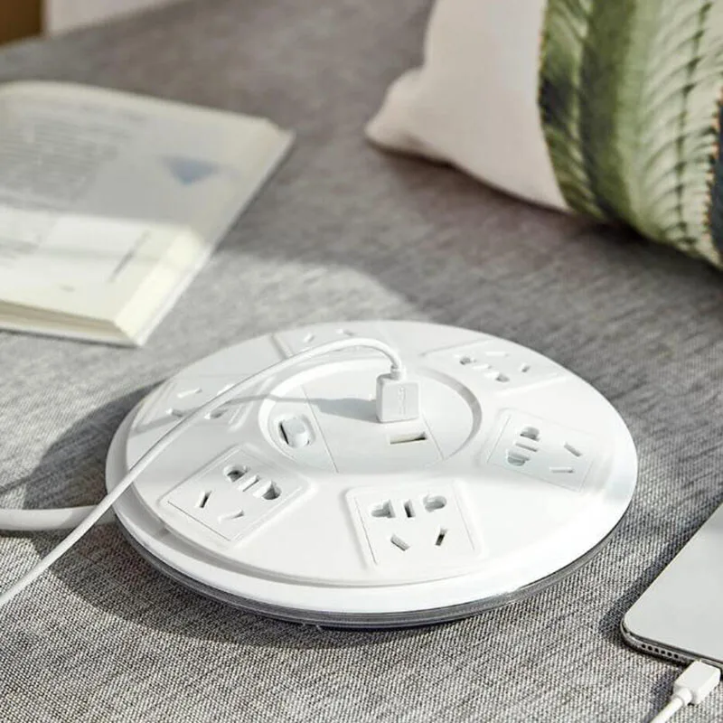 Xiaomi TP Lightning защитная лента питания 6 портов с 3 USB 2500 Вт 10А Быстрая зарядка 2.1A защита