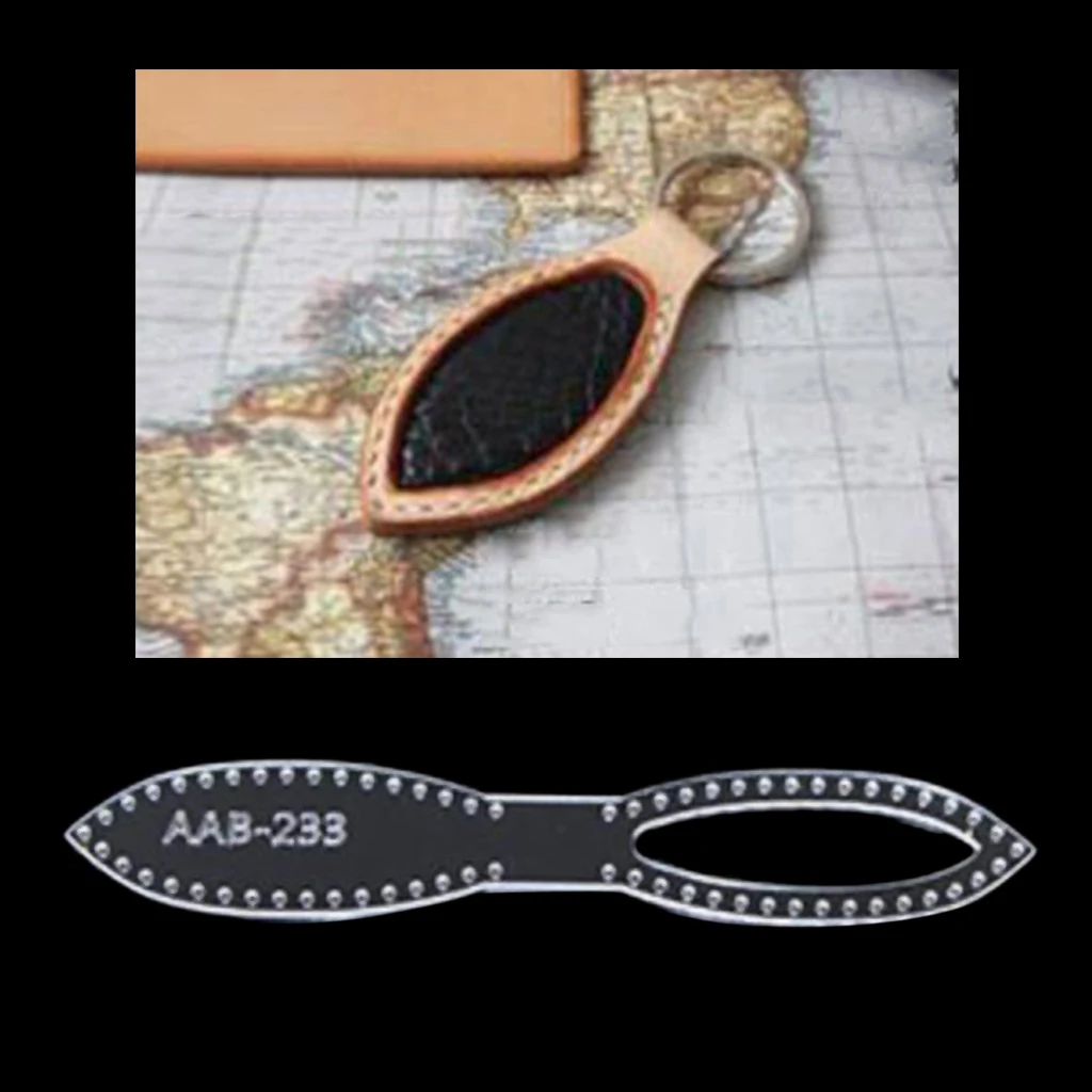 Clear DIY Leather Craft Acrylic Coin Purse Keychain Pattern Stencil Template Tool