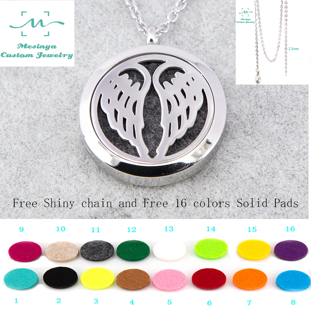 10pcs 30mm Silver Color Angel wings Aromatherapy / Essential Oils