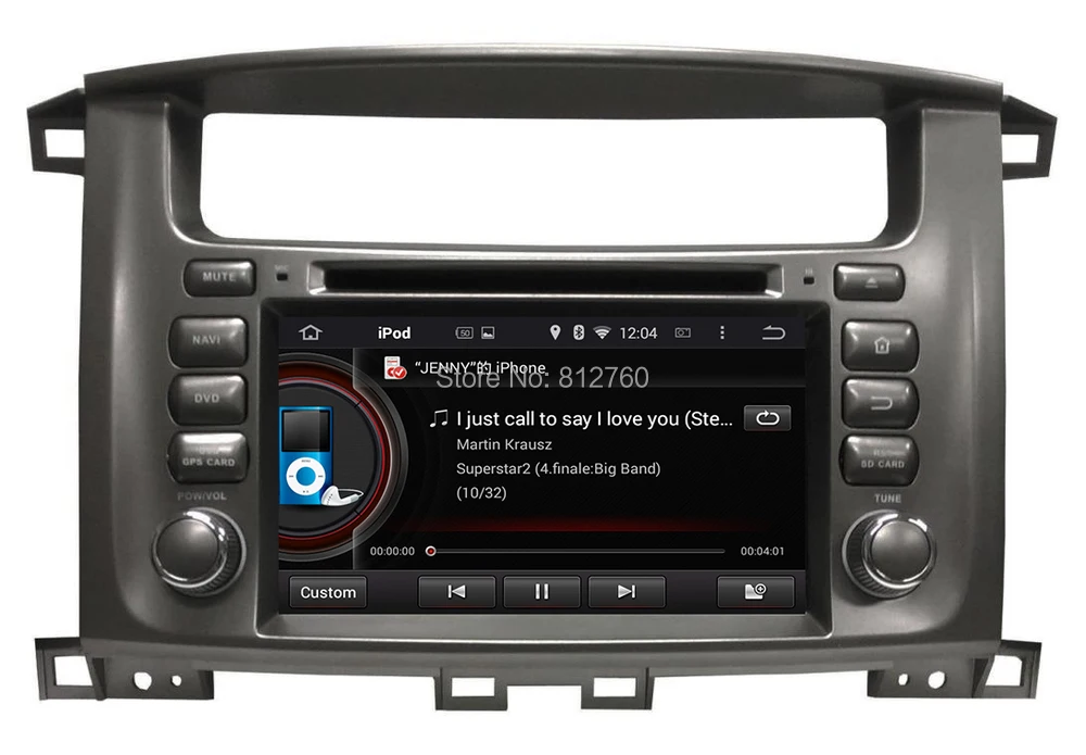 Sale Octa Core 1024*600 HD Android 9.0 Car DVD PC GPS for Toyota Land Cruiser/ Landcruiser 100 Radio RDS Stereo Head Unit WIFI 3G 6