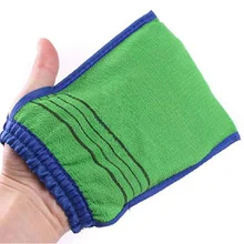 Высокое качество 1 шт случайный цвет Душ Спа-отшелушиватель двухсторонняя перчатка для ванны очищающий скраб для тела рукавица удаление омертвевшей кожи