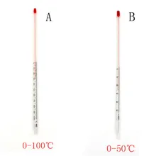 0-50/100 градусов Цельсия стеклянный термометр для домашнего заваривания лаборатория красная вода Заполненный термометр химия стеклянная посуда высокого качества