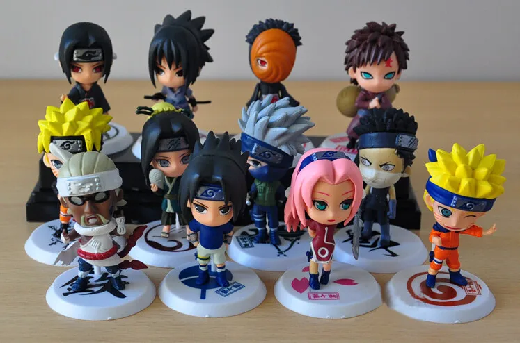 6pcs/lot 7cm Japan Jump Comics Naruto Action Figures Kakashi Sakura Sasuke Itachi Obito Gaara PVC Toys Model Figurine
