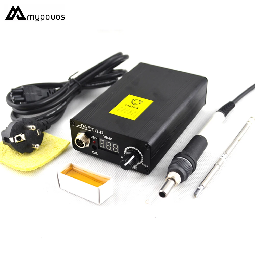 

MYPOVOS EU plug Digital Soldering Iron Station Temperature Controller +EU Plug Temperature 180 - 435 Degrees+T12 Handle