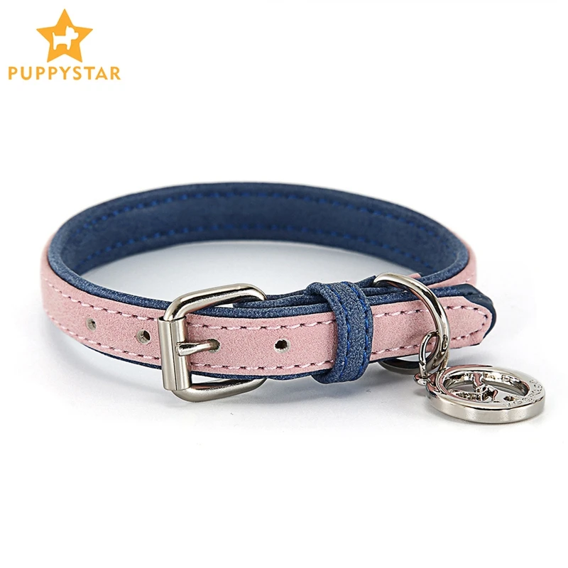 

Dog Collar For Dogs Cats Puppies Leather Pet Collars For Small Large Dogs Breathable Glowing Dog-Collar Products Solid YS0075