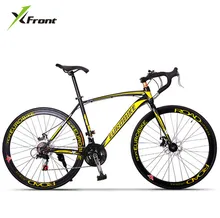 New X-front brand 21/27 speed racing bike 700C*49cm steel frame bicycle alloy pedal cycling disc brake bicicleta road bike