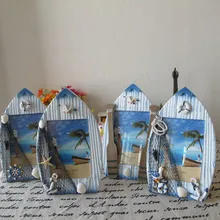 4 шт. в форме лодки фоторамка под старину дерево древний Средиземноморский стиль рамка альбома