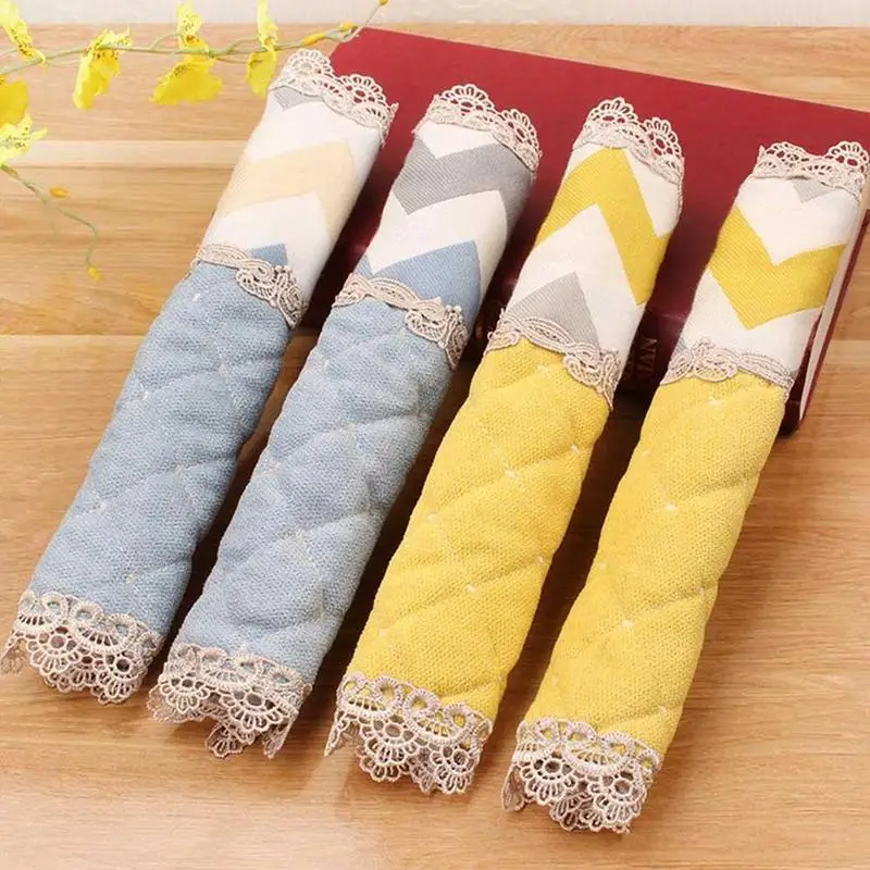 1 Pair Fashion Cloth Covers For Fridge Handle Embroidered Lace
