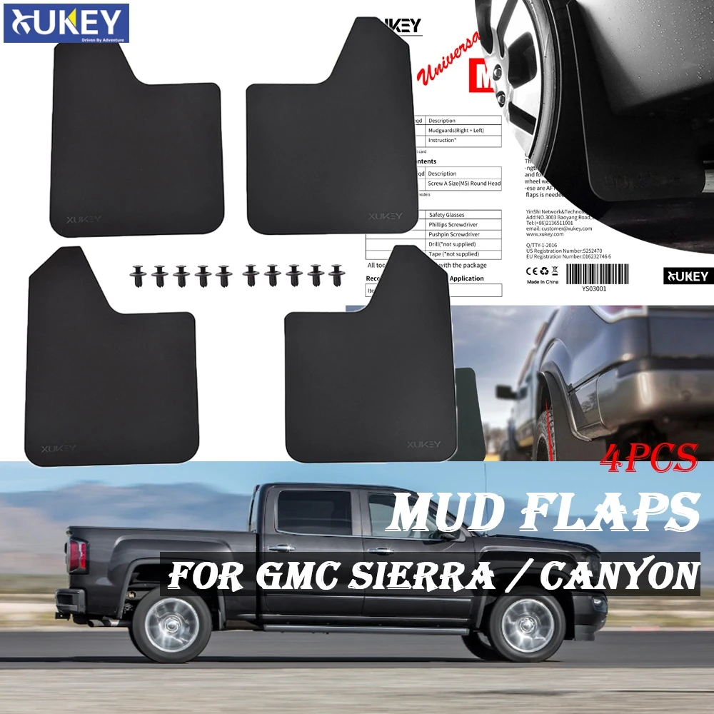Брызговики 4 шт. брызговики крыло брызговиков для GMC C/K Sierra canion 1500 2500 1500HD 2500HD HD C3