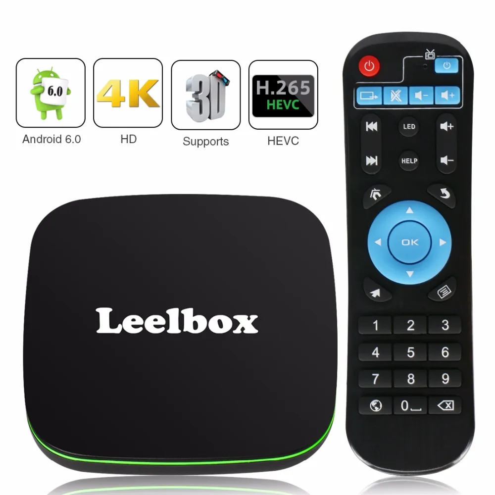 [2018 Version]Android TV Box Leelbox Q1 Android 7.1 TV Box With BT 4.0
