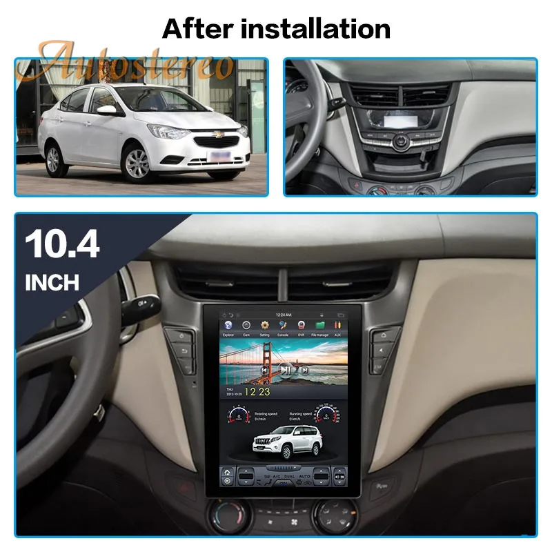 Sale Autostereo Android Tesla style Car GPS Navigation For CHEVROLET Sail 2015 2016 2017 2018 multimedia tape recorder no DVD player 1