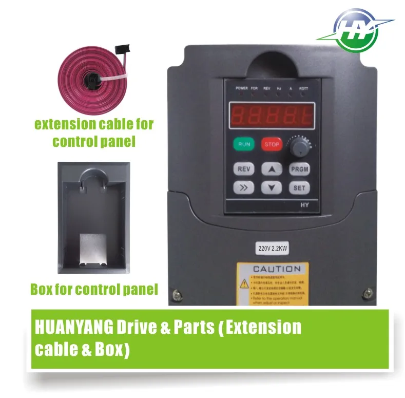 

HUANYANG VFD inverter 2.2KW motor 220V frequency converter & parts ( extension cable + box ) Factory direct sales free shipping