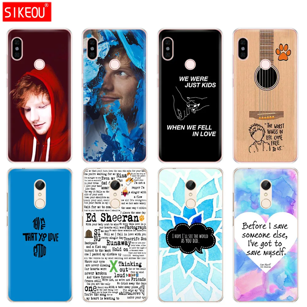 

Silicone Cover phone Case for Xiaomi redmi 5 4 1 1s 2 3 3s pro PLUS redmi note 4 4X 4A 5A Ed Sheeran Lyrics