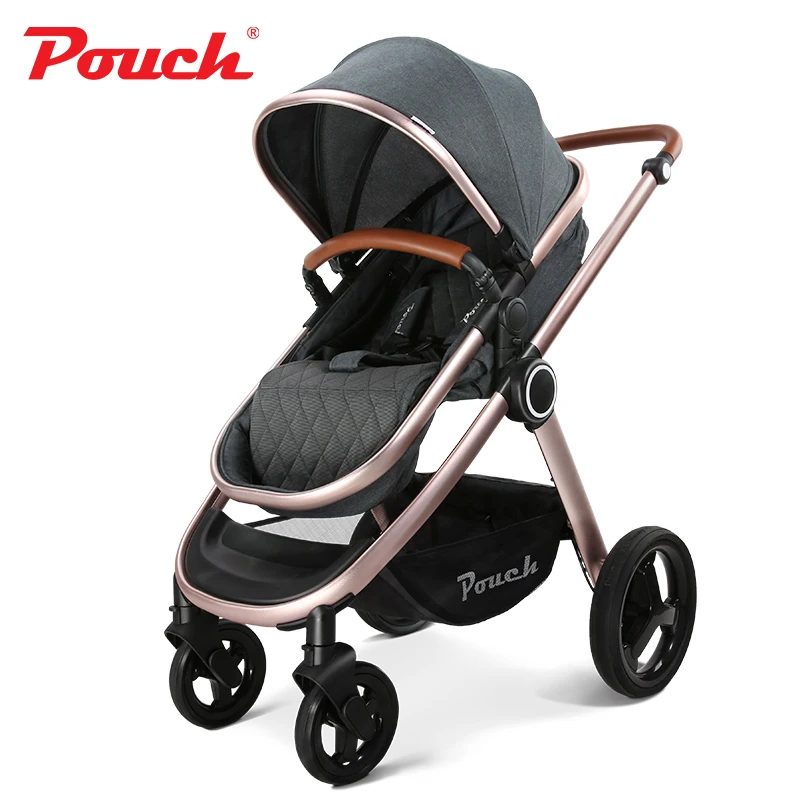 Low Price  Pouch Stroller High Landscape Portable Baby Stroller Twoway Implement Four Wheel Baby Carriage Fold 