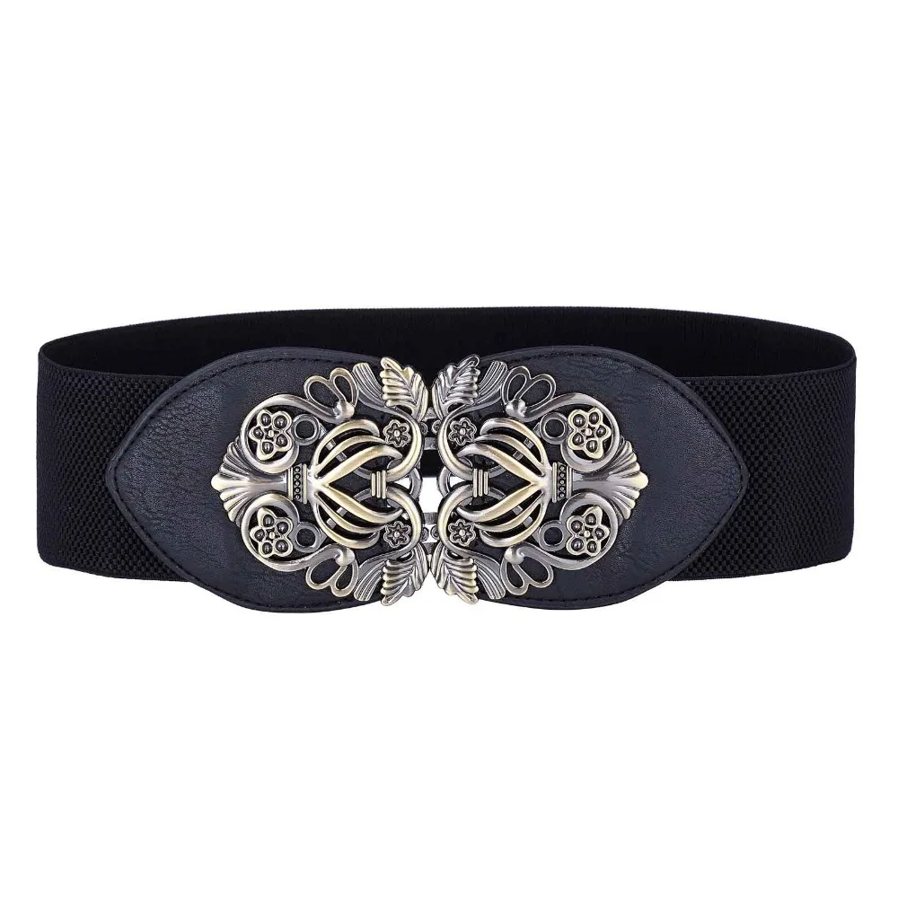 Ladies Elastic Belts font b Plus b font font b Size b font PU Leather Stretchy