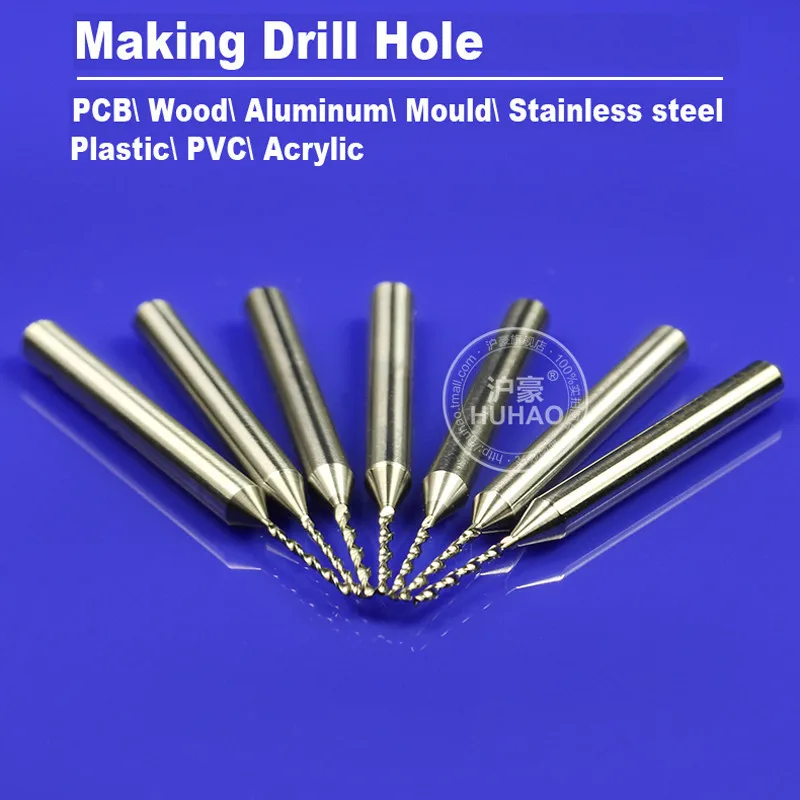 FLY MEN 10Pcs 3.1752.8mm Titanium Nitride Coated Carbide PCB CNC Drill Bits Router FLY MEN 10Pcs 3.1752.8mm Titanium Nitride Coated Carbide PCB CNC Drill Bits Router