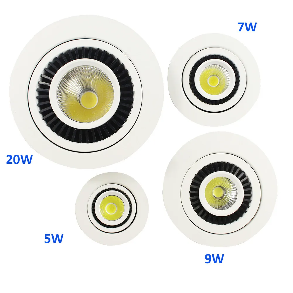 SXZM led COB светильник 5 Вт/7 Вт/9 Вт/20 Вт круглый AC85-265V встраиваемый в помещении светодиодный потолочный светильник теплый белый/холодный белый со светодиодным Драйвером