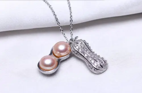 

Fashionable Silver Plated metal Stunning 8-9mm Freshwater pearl Pendants Necklaces