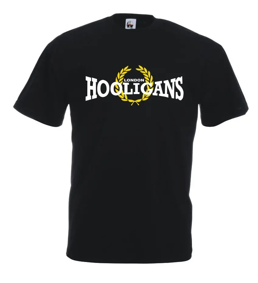 

New 2019 Fashion Mens T-Shirts Hooligans London T-shirt Cotone Old Footballer Fans Terrace Ultras Tee Shirt Casual Short Sleeve