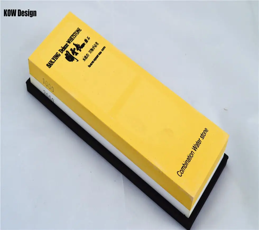 

1000/3000 grit Kitchen knife sharpener whetstone Grinder water stone 7*2*1 inches Sanying Brand