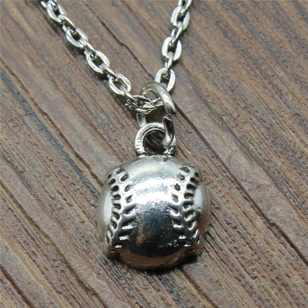 Vintage Baseball Pendant Necklace Baseball Necklaces For Women Baseball