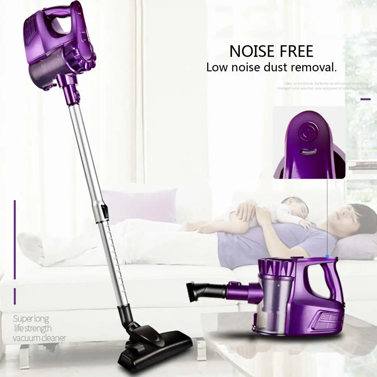 

100-240V Protable 2 In 1 Handheld Wireless Vacuum Cleaner Cyclone Filter 8000Pa Strong Suction Dust Collector Aspirator