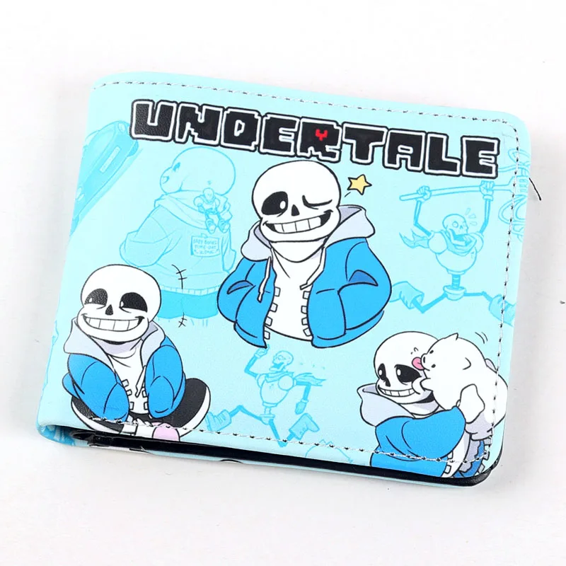 Игр кошельки Undertale Sans рисунок Bi-fold денег кошелек Искусственная кожа бумажник - Цвет: Sans-03