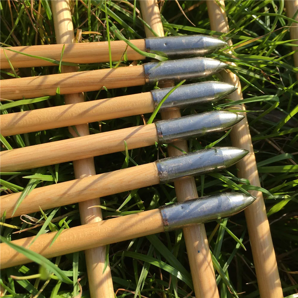 Billige 6 12 24Pcs Weiß Fether Handmade Holz Pfeile 32 Zoll Für Bogenschießen Schießen Im Freien spords