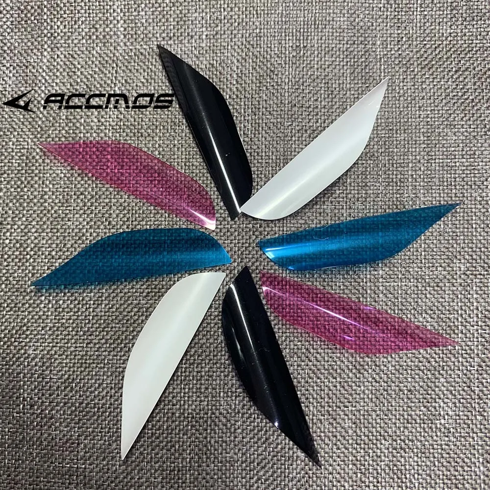 50pcs SIUS Archery Spin Vanes 1.56 1.75 2 inch Spiral Feather Right Wing DIY Arrow Archery With Tape Arrow Accessories